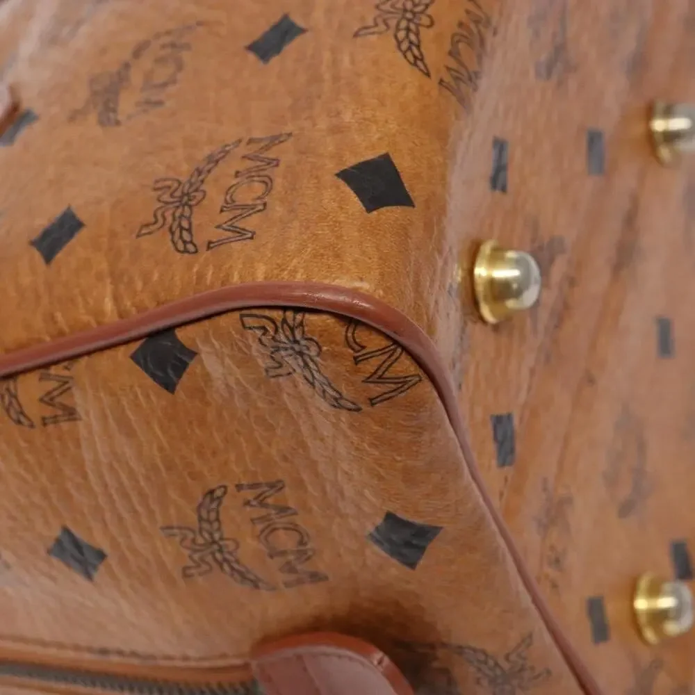 MCM Logogram Visetos Handbag Brown